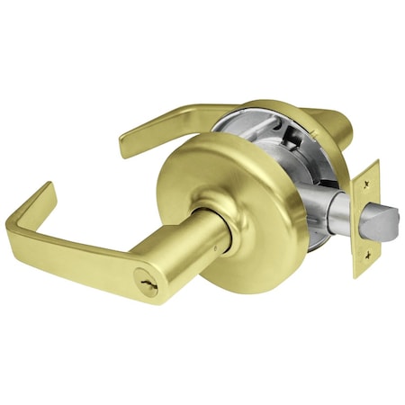 Corbin Russwin Grade 1 Store Door Cylindrical Lock, Newport Lever, Conventional Cylinder, Satin Brass Finish CL3582 NZD 606